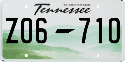 TN license plate Z0671O