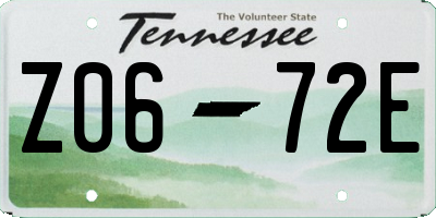 TN license plate Z0672E