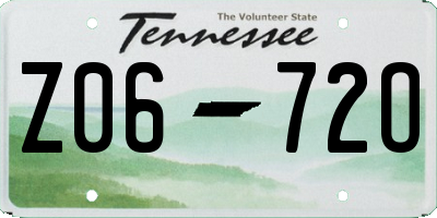 TN license plate Z0672O
