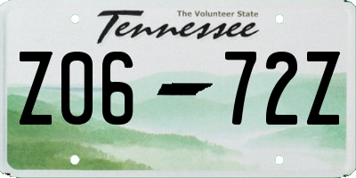 TN license plate Z0672Z