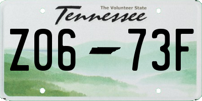 TN license plate Z0673F