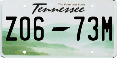 TN license plate Z0673M
