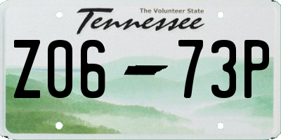 TN license plate Z0673P