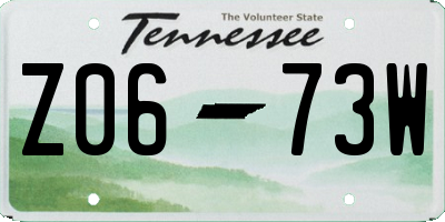 TN license plate Z0673W