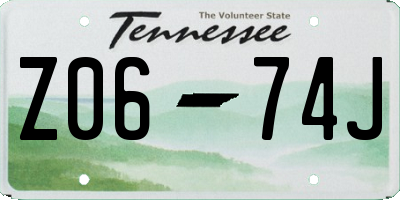 TN license plate Z0674J