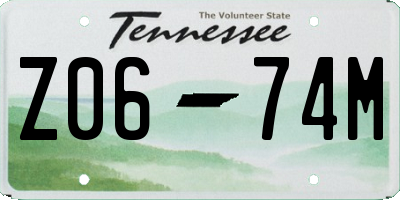 TN license plate Z0674M