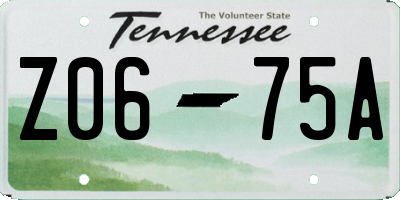 TN license plate Z0675A