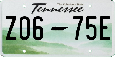 TN license plate Z0675E