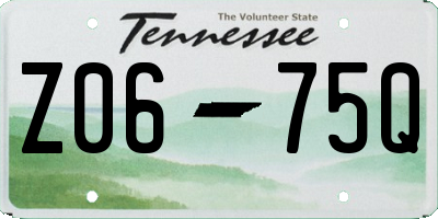 TN license plate Z0675Q