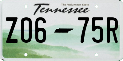 TN license plate Z0675R
