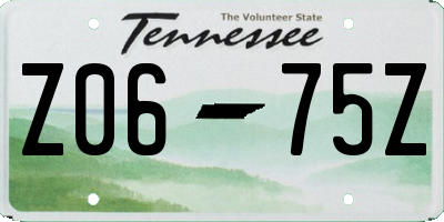 TN license plate Z0675Z