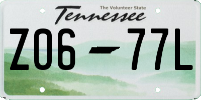 TN license plate Z0677L