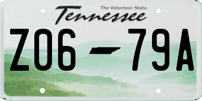 TN license plate Z0679A