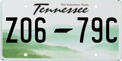 TN license plate Z0679C
