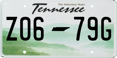 TN license plate Z0679G