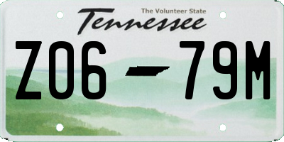 TN license plate Z0679M