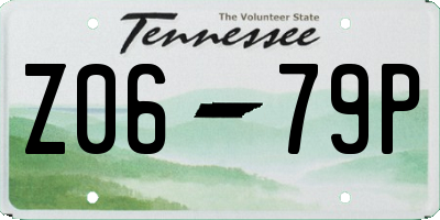 TN license plate Z0679P