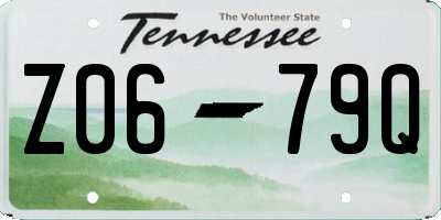 TN license plate Z0679Q