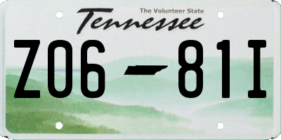 TN license plate Z0681I