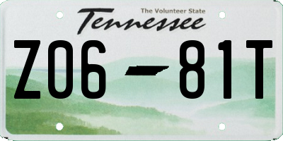 TN license plate Z0681T