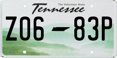 TN license plate Z0683P