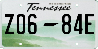 TN license plate Z0684E
