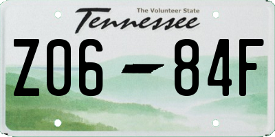 TN license plate Z0684F