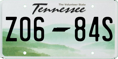 TN license plate Z0684S
