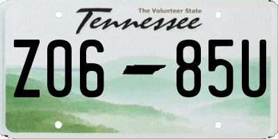 TN license plate Z0685U