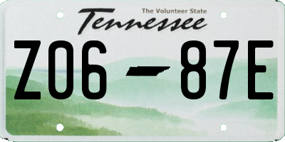 TN license plate Z0687E