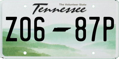 TN license plate Z0687P