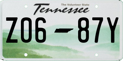 TN license plate Z0687Y