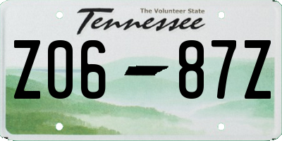 TN license plate Z0687Z
