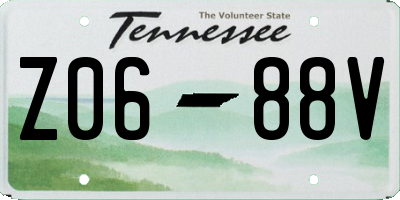 TN license plate Z0688V