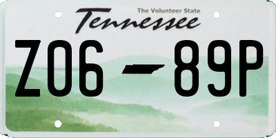 TN license plate Z0689P
