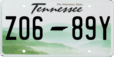 TN license plate Z0689Y