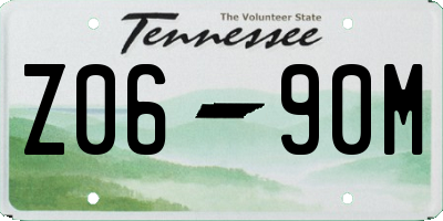TN license plate Z0690M