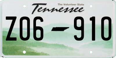 TN license plate Z0691O