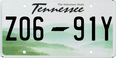 TN license plate Z0691Y
