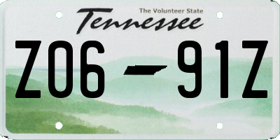 TN license plate Z0691Z