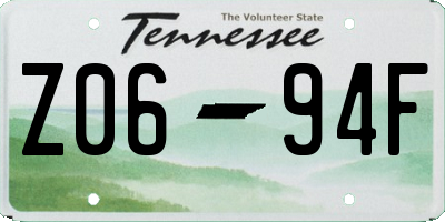 TN license plate Z0694F