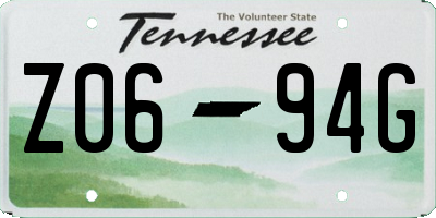 TN license plate Z0694G