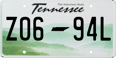 TN license plate Z0694L