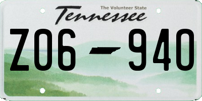 TN license plate Z0694O