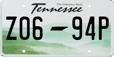 TN license plate Z0694P