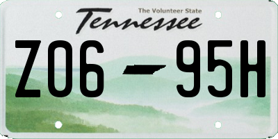 TN license plate Z0695H