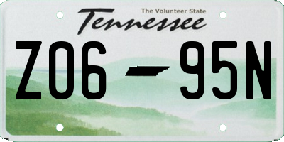TN license plate Z0695N