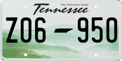 TN license plate Z0695O