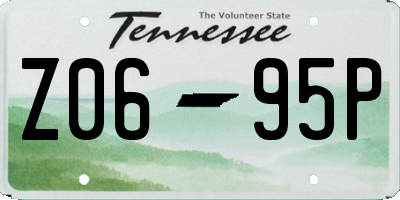TN license plate Z0695P