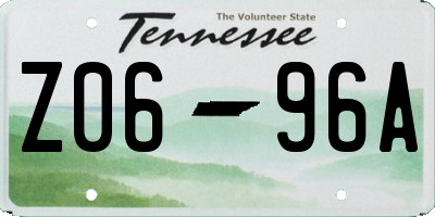 TN license plate Z0696A